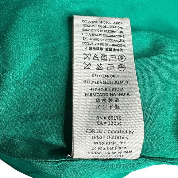 FREE PEOPLE Green Lace Embroidered Beaded Shorts Romper Women's Size 4 FLAWED - Picture 6 of 14